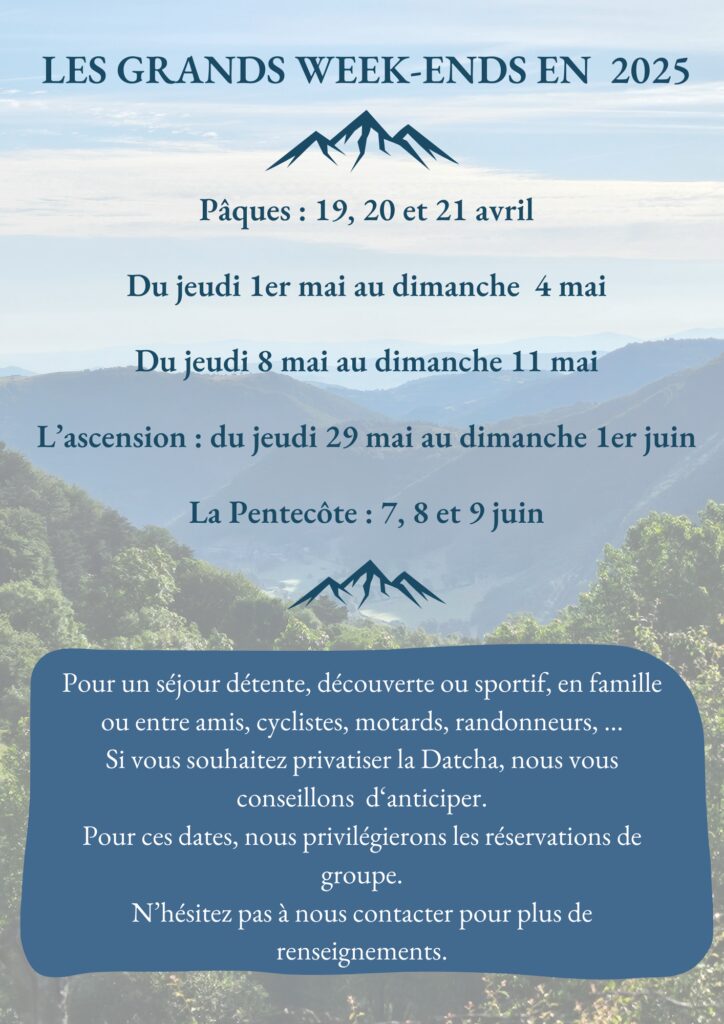 2025 s’annonce riche en grands week-ends !