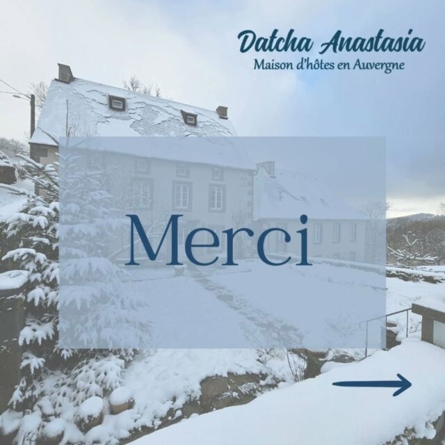 Déjà 2 ans que nous vous accueillons dans cette grande maison d'hôtes qu'est la Datcha Anastasia. 2 ans de travail, de questionnement aussi mais surtout 2 ans de rencontres,  de partage, de repas conviviaux et de rires !
Merci de nous faire confiance.

#maisondhotesdecharme #massifdusancy #remerciements #bonneannée